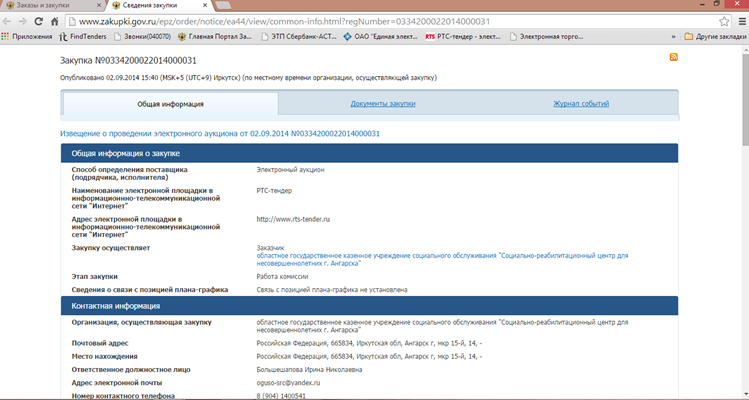 FindTenders.ru Электронный аукцион, скрин 5